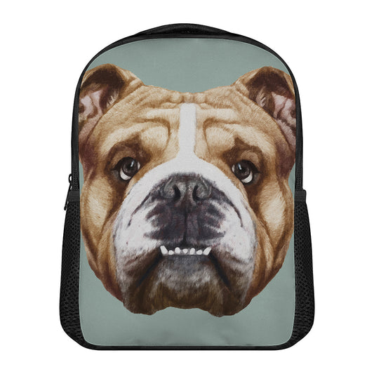 English Bulldog Portrait Print Casual Backpack