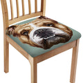 English Bulldog Portrait Print Chair Cushion Cover