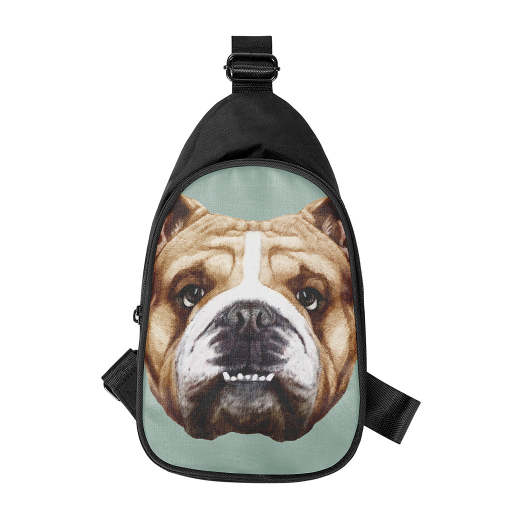 English Bulldog Portrait Print Chest Bag