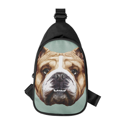 English Bulldog Portrait Print Chest Bag