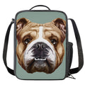English Bulldog Portrait Print Crossbody Lunch Bag