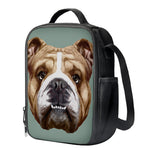 English Bulldog Portrait Print Crossbody Lunch Bag