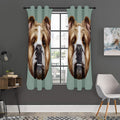 English Bulldog Portrait Print Grommet Curtain Panels