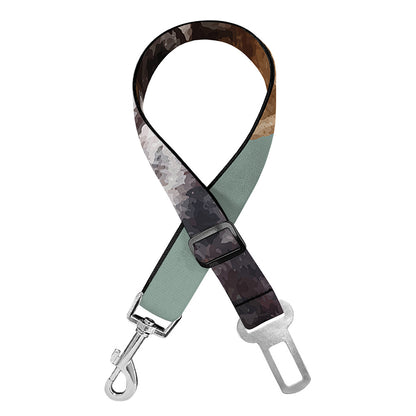 English Bulldog Portrait Print Dog Seat Belt