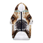 English Bulldog Portrait Print Dog Zip Up Hoodie