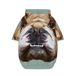 English Bulldog Portrait Print Dog Zip Up Hoodie
