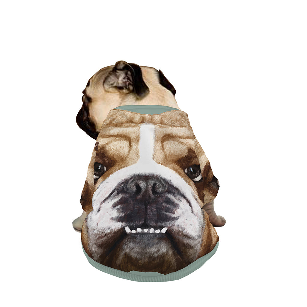 English Bulldog Portrait Print Dog Zip Up Jacket