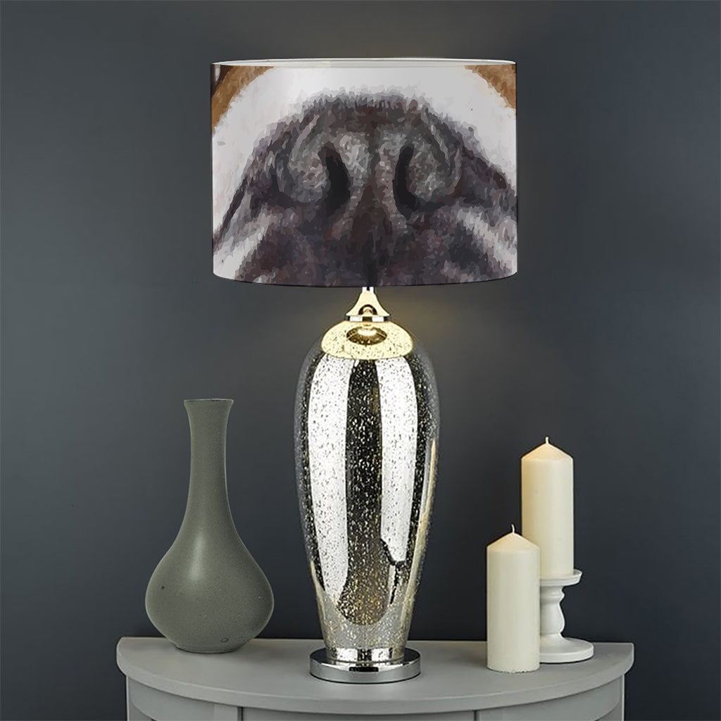 English Bulldog Portrait Print Drum Lamp Shade