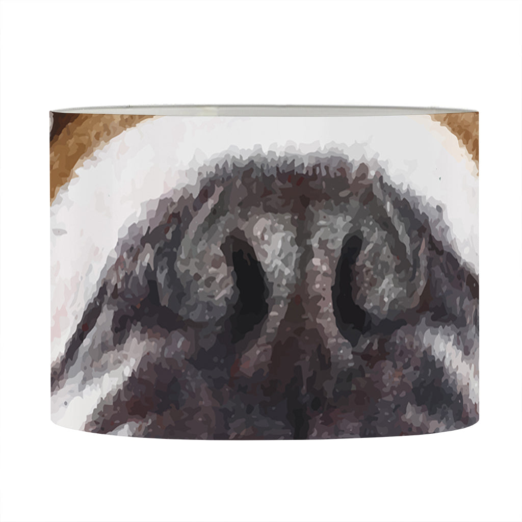 English Bulldog Portrait Print Drum Lamp Shade