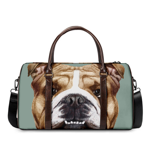 English Bulldog Portrait Print Duffle Bag