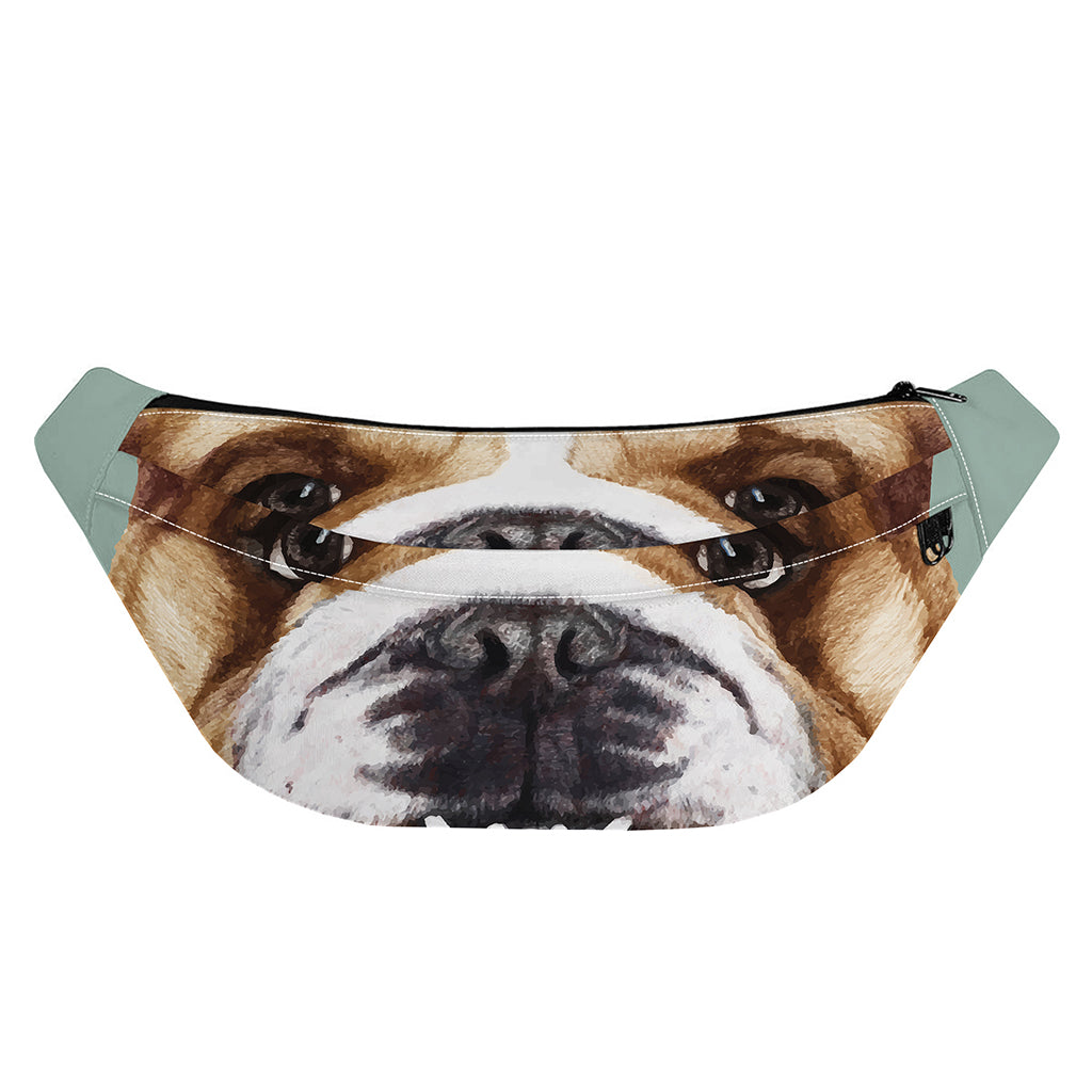 English Bulldog Portrait Print Fanny Pack
