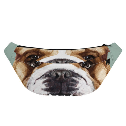 English Bulldog Portrait Print Fanny Pack