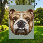 English Bulldog Portrait Print Garden Flag
