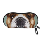 English Bulldog Portrait Print Glasses Case