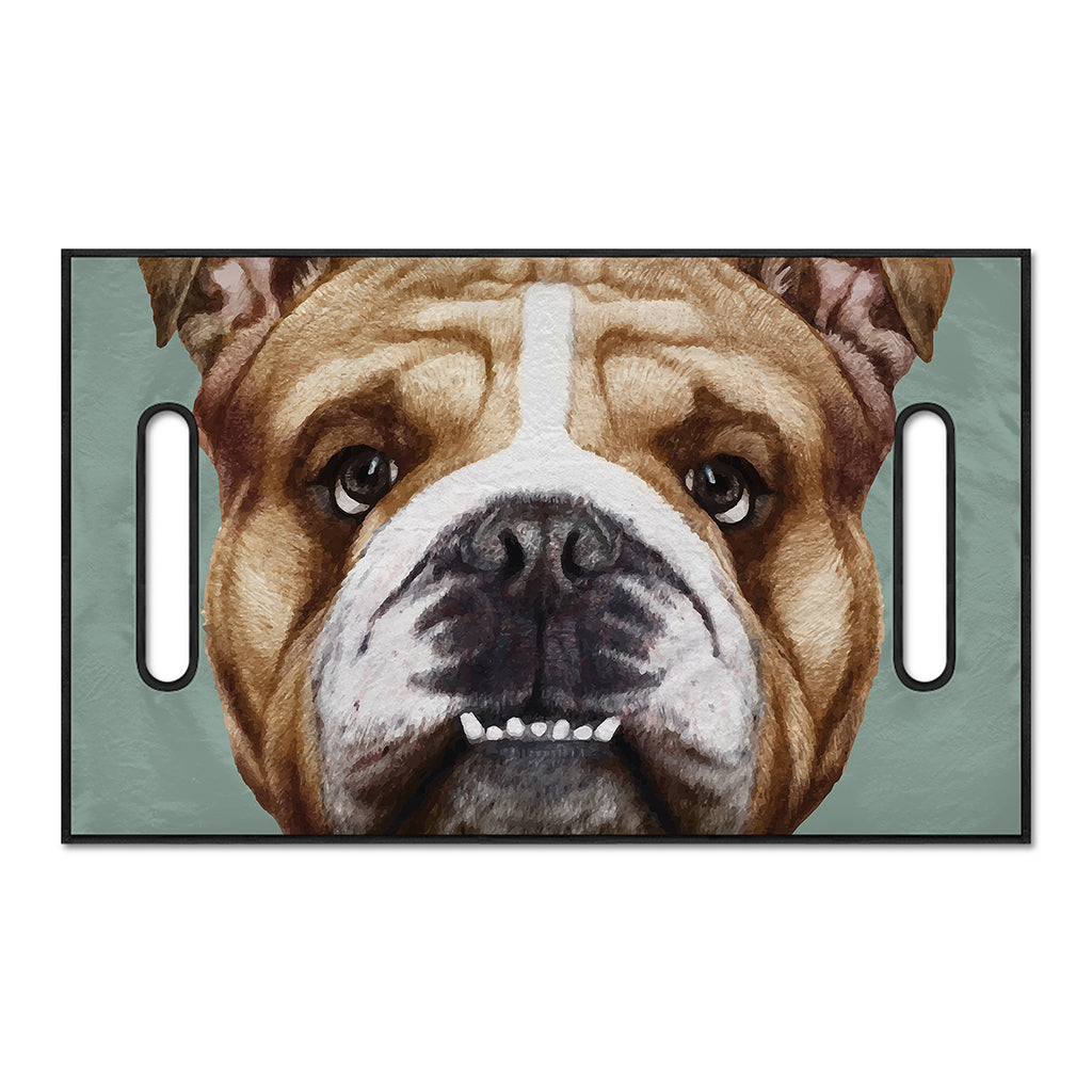 English Bulldog Portrait Print Golf Cart Seat Cover