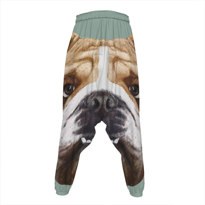 English Bulldog Portrait Print Hammer Pants