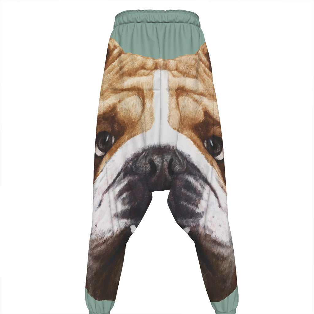 English Bulldog Portrait Print Hammer Pants