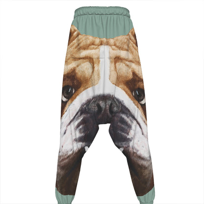 English Bulldog Portrait Print Hammer Pants