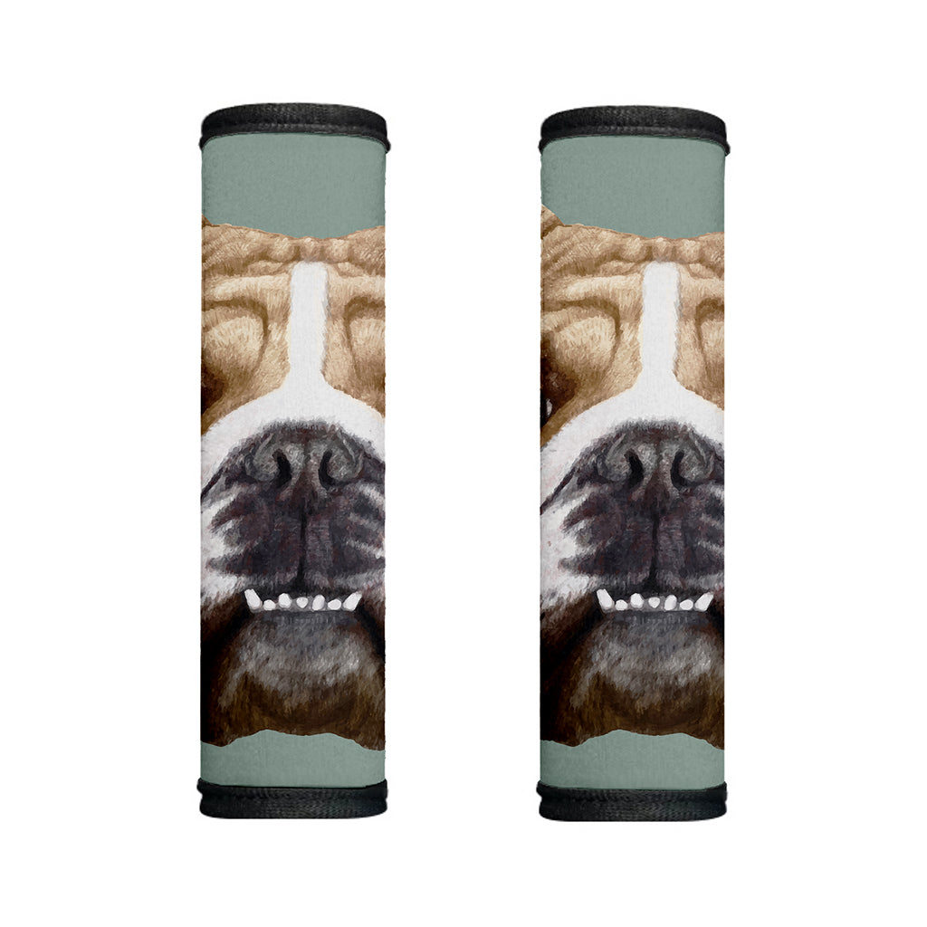 English Bulldog Portrait Print Handle Covers