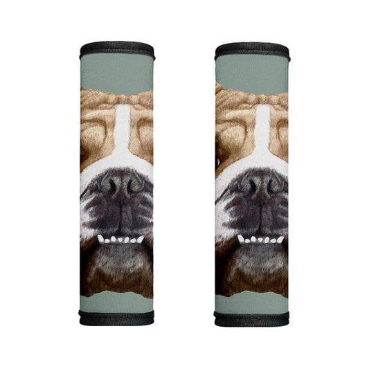 English Bulldog Portrait Print Handle Covers