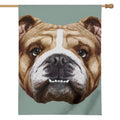 English Bulldog Portrait Print House Flag