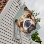 English Bulldog Portrait Print House Flag
