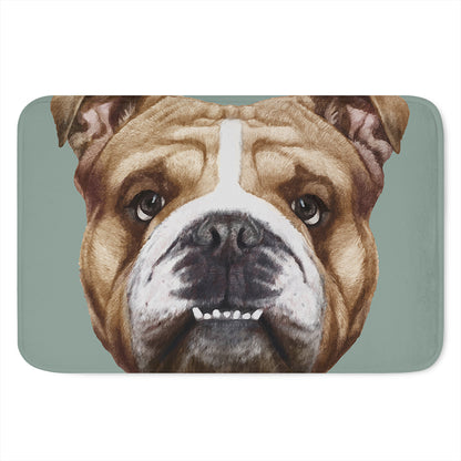 English Bulldog Portrait Print Indoor Door Mat