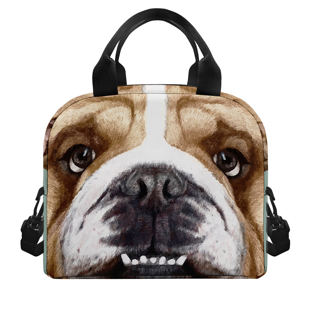 English Bulldog Portrait Print Insulated Lunch Bag