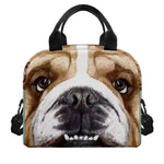 English Bulldog Portrait Print Insulated Lunch Bag