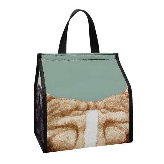 English Bulldog Portrait Print Insulated Lunch Tote