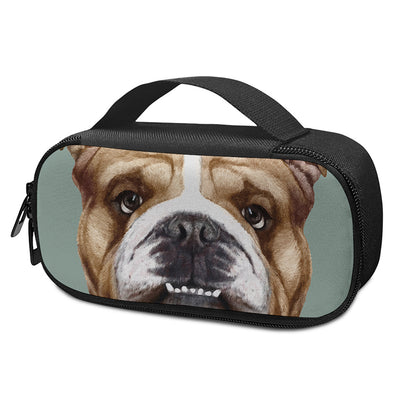 English Bulldog Portrait Print Insulin Cooler Travel Case