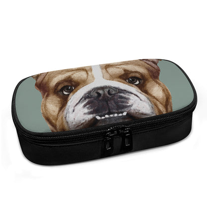 English Bulldog Portrait Print Insulin Cooler Travel Case
