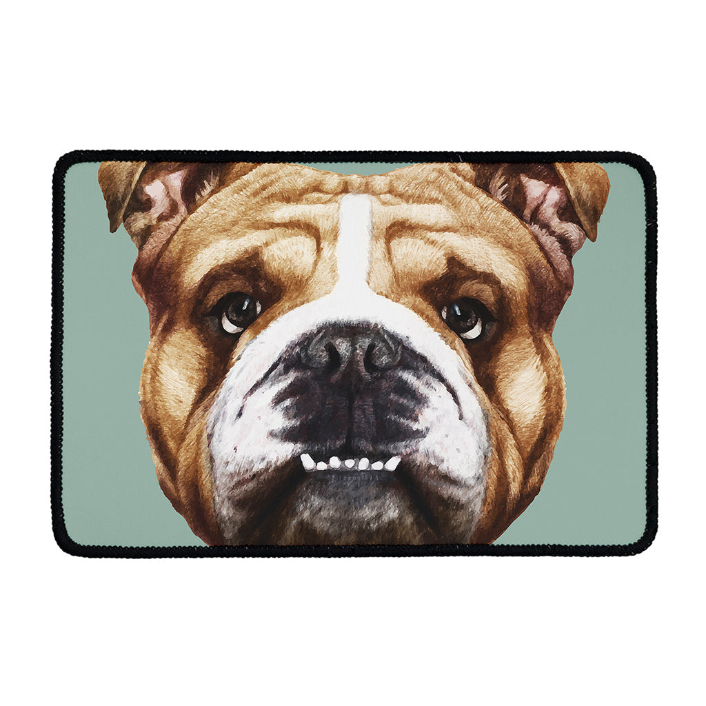 English Bulldog Portrait Print Kitchen Mat
