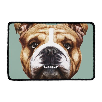 English Bulldog Portrait Print Kitchen Mat