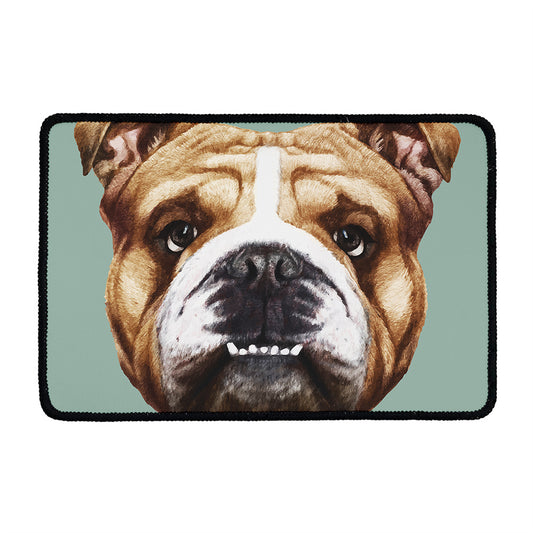 English Bulldog Portrait Print Kitchen Mat