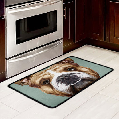 English Bulldog Portrait Print Kitchen Mat