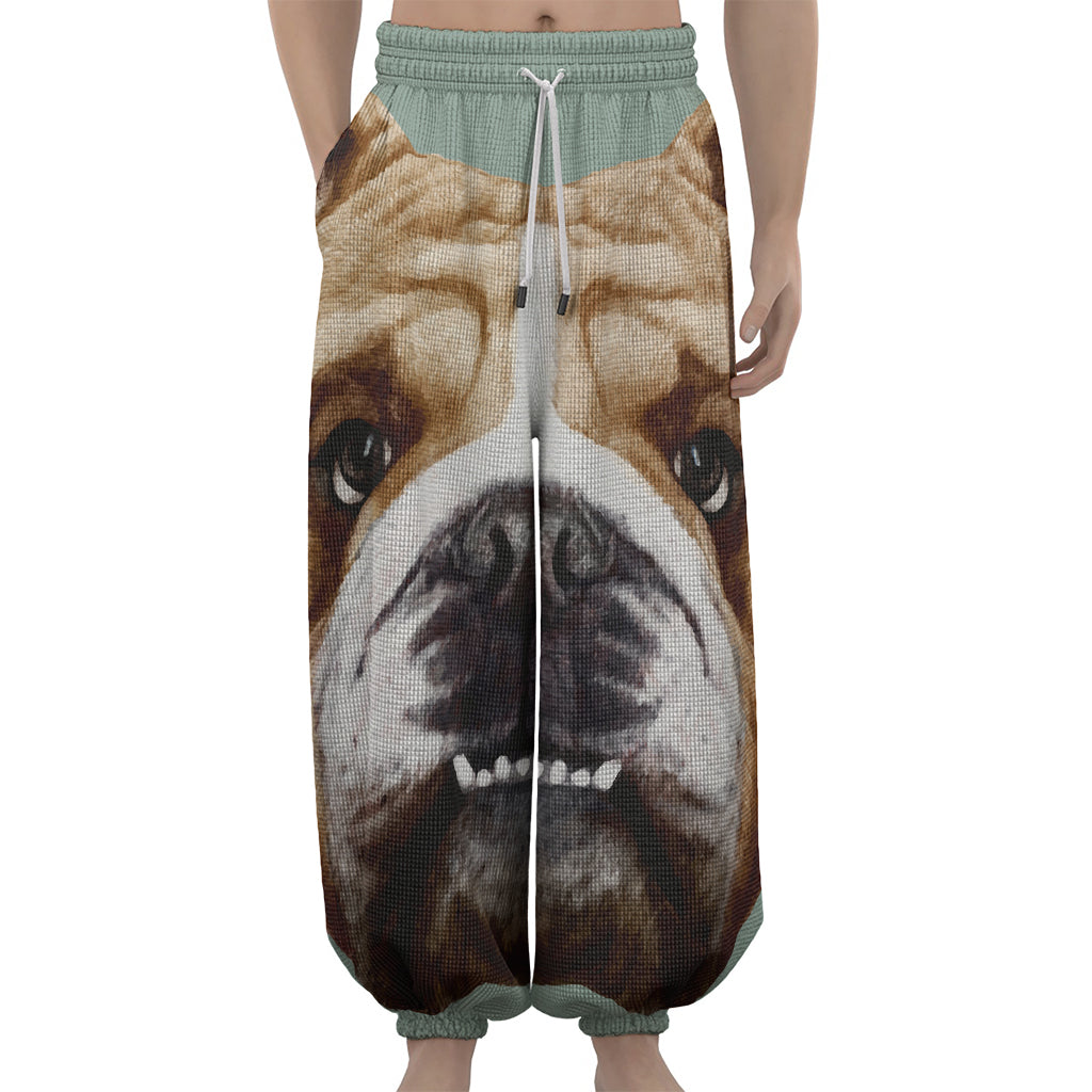 English Bulldog Portrait Print Lantern Pants