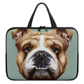 English Bulldog Portrait Print Laptop Sleeve With Handle