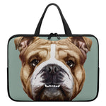 English Bulldog Portrait Print Laptop Sleeve With Handle