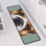English Bulldog Portrait Print Long Kitchen Mat