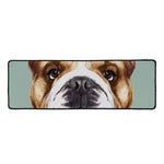 English Bulldog Portrait Print Long Kitchen Mat