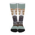 English Bulldog Portrait Print Long Socks