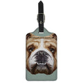 English Bulldog Portrait Print Luggage Tag