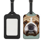 English Bulldog Portrait Print Luggage Tag