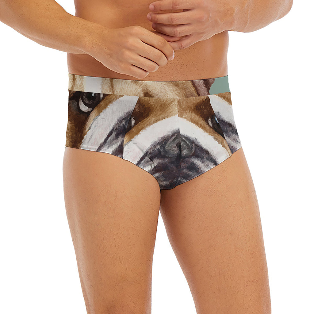 English Bulldog Portrait Print Men's Briefs