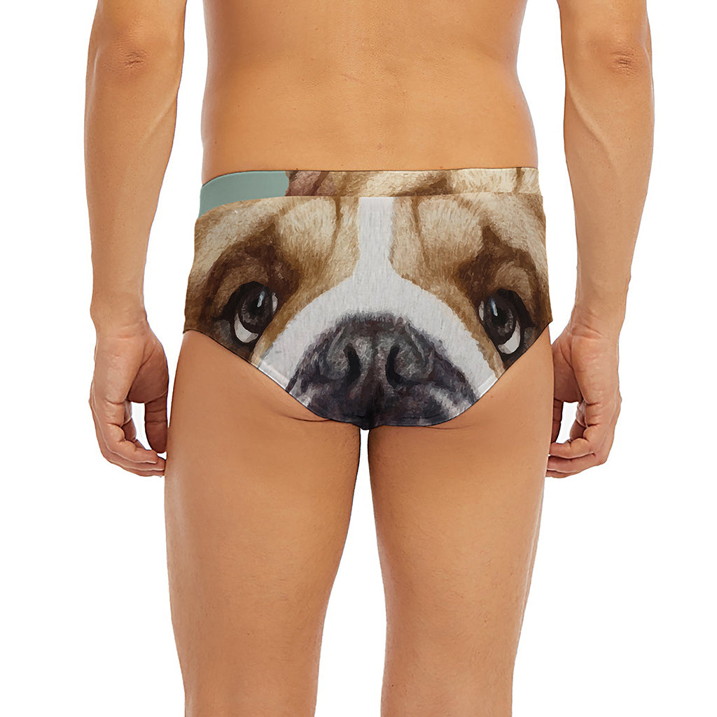 English Bulldog Portrait Print Men's Briefs