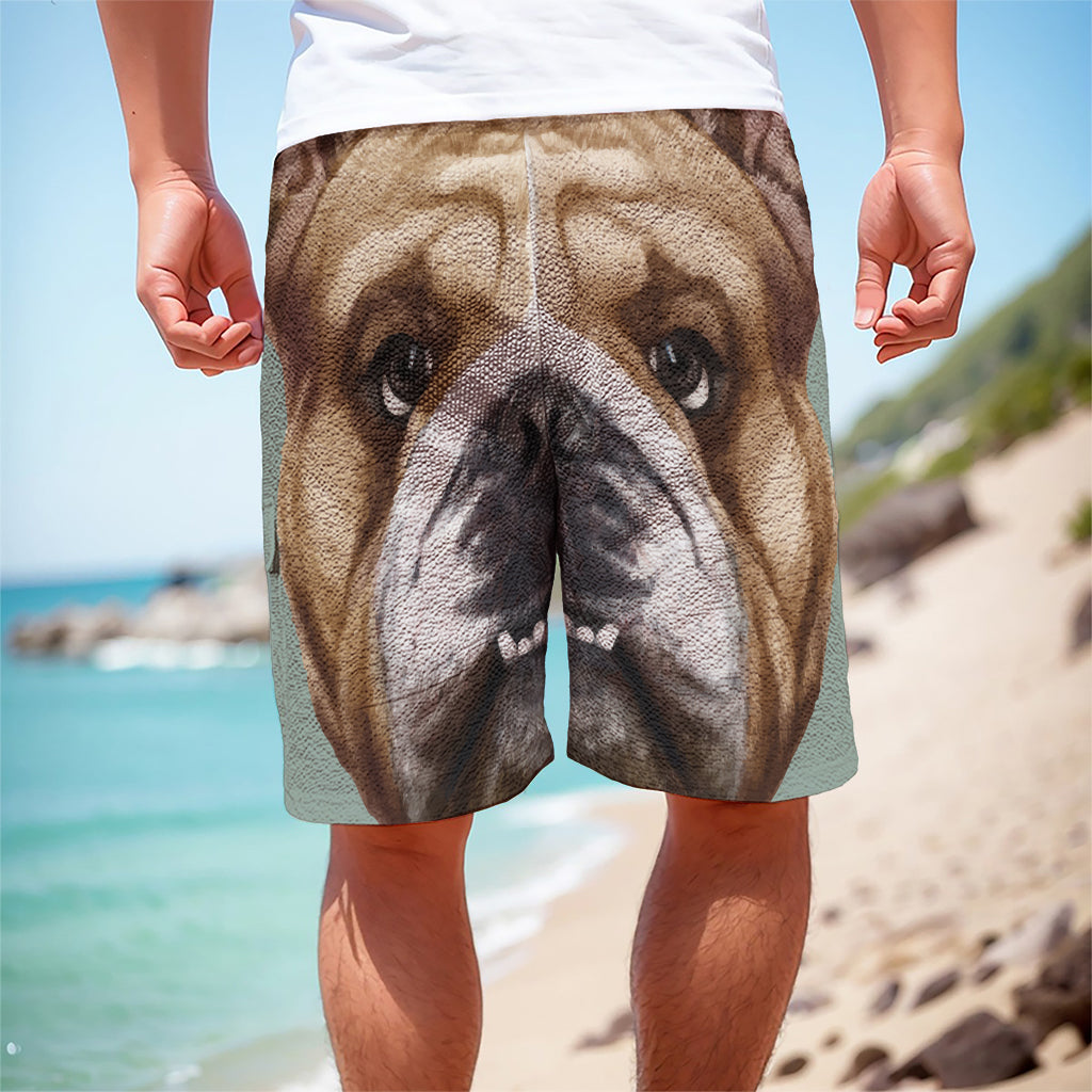 English Bulldog Portrait Print Men's Cargo Shorts