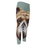 English Bulldog Portrait Print Men's Compression Pants