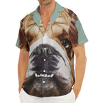 English Bulldog Portrait Print Men's Deep V-Neck Shirt