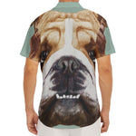 English Bulldog Portrait Print Men's Deep V-Neck Shirt